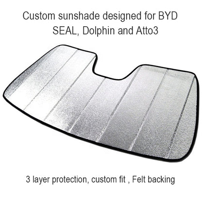 BYD SEAL, Dolphin, Atto3 and Sealion6 Front wind shield sunshade - New custom design